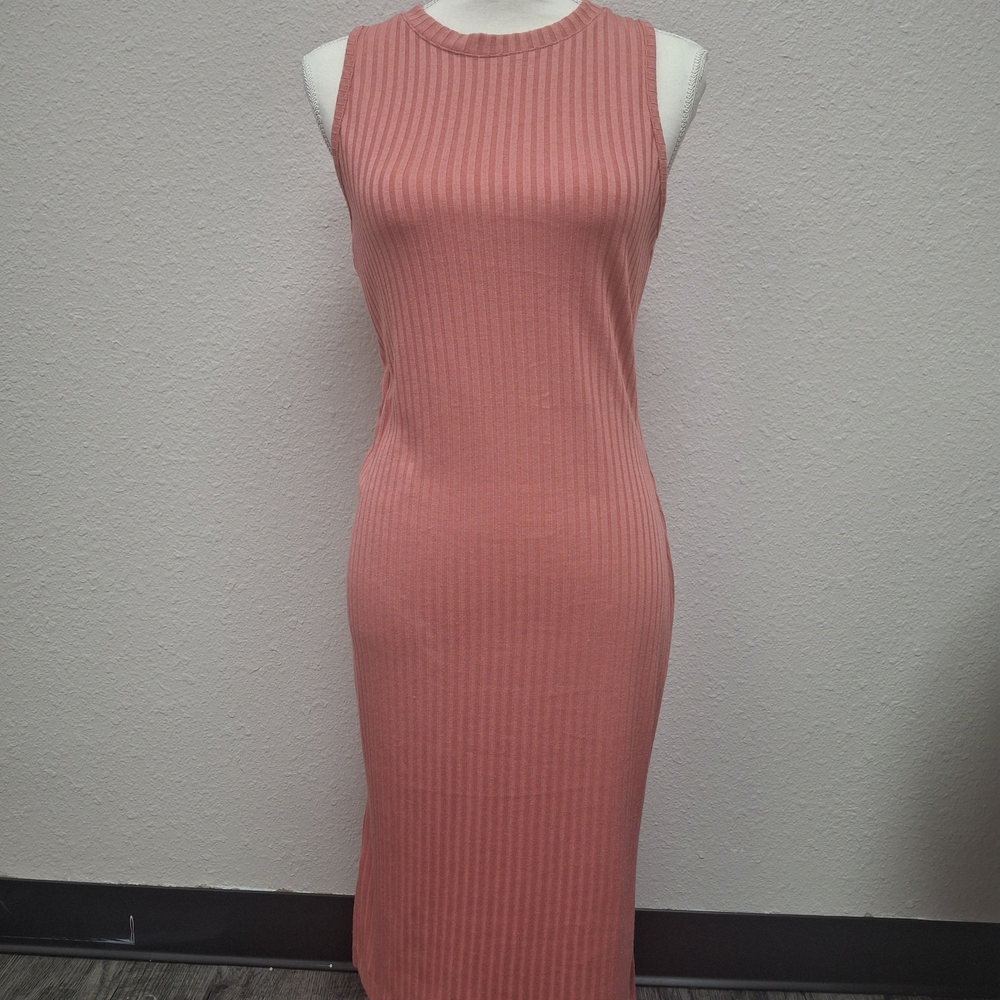 Nine West Sleeveless Coral Midi Dress